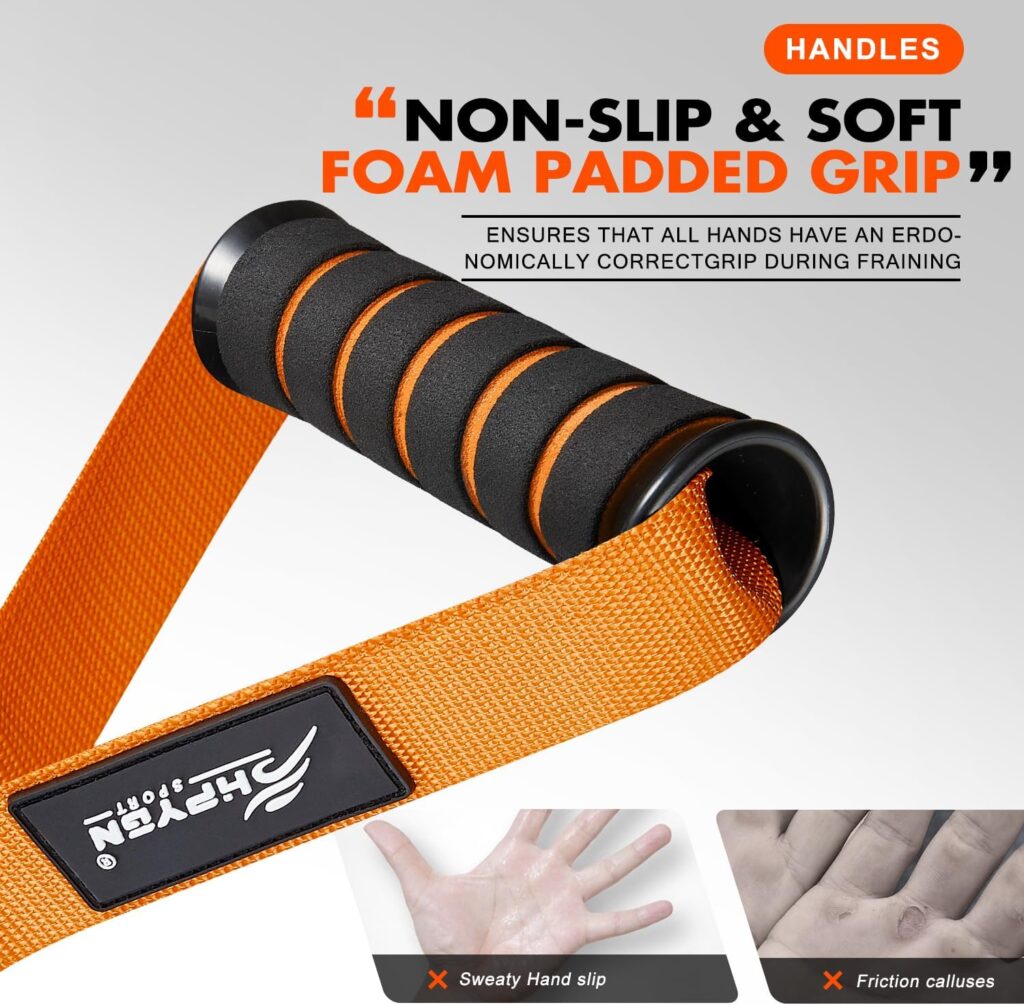 HPYGN orange exercise handles for resistance bands and cable machines