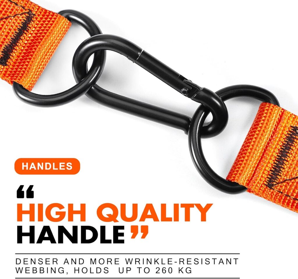HPYGN handle with thick foam grip and steel D-ring connector