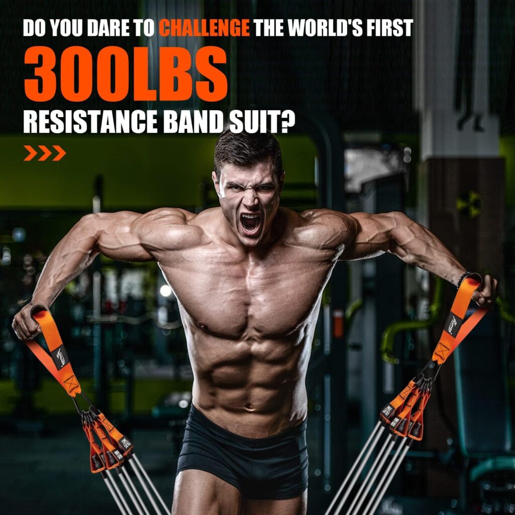 HPYGN Heavy Resistance Bands Set 300 Lbs