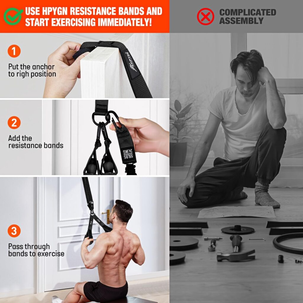 HPYGN Rowing Resistance Bands Set